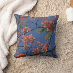 Almofada Tecido Floral, Azul