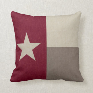 Almofada Tecido marrom da bandeira de Texas