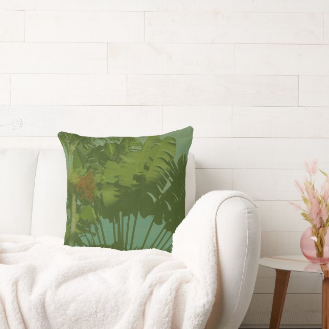 Almofada Tecido Tropical Faux Vintage (Sofá)