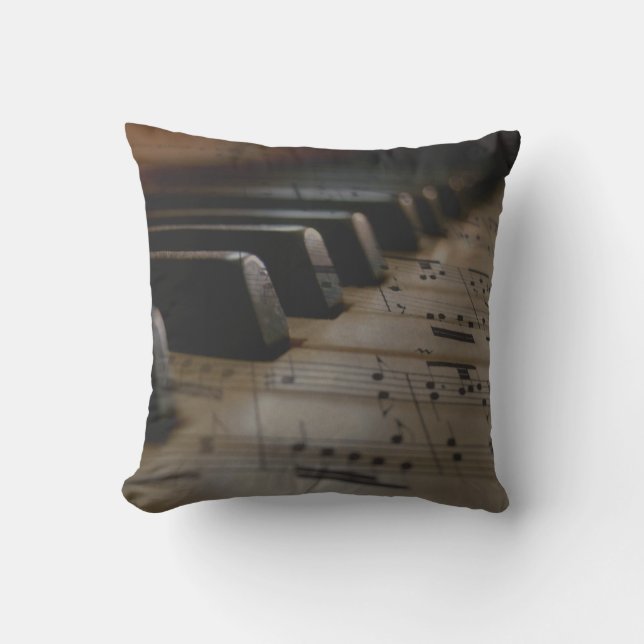 Almofada Teclas de Piano de Música Antiga (Frente)