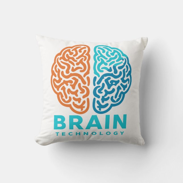 Almofada Tecnologia Cerebral - Mente de Hemisférios Dividid (Frente)