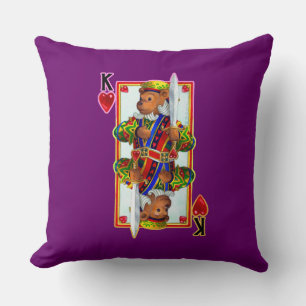 Almofada Teddy Bear King of Hearts Travesseiro