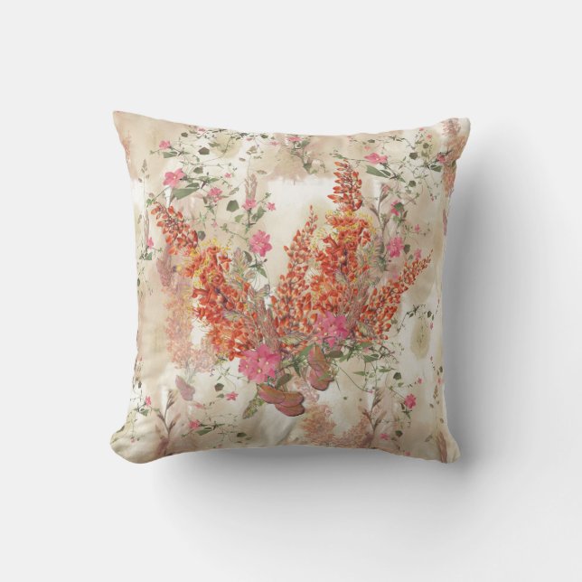 Almofada Tema Botânico Elegante de Tonalidade Neutra do out (Frente)