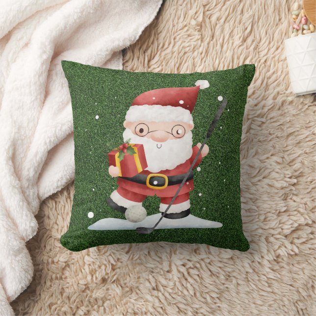 Almofada Tema de Natal do Golf Santa Claus (Cobertor)
