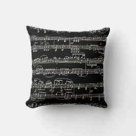 Almofada tema musical de decor-item preto