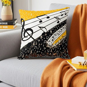 Almofada tema musical dourado
