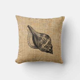 Almofada Tema Rustic Burlap Beach Seasheles Travesseiros de