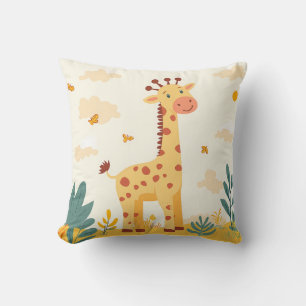 Almofada Tema Safari de Girafa Quarto de Crianças Berçário 