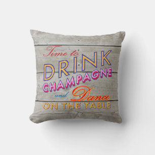 Almofada Tempo para Beber Travesseiro Russo de Champanhe