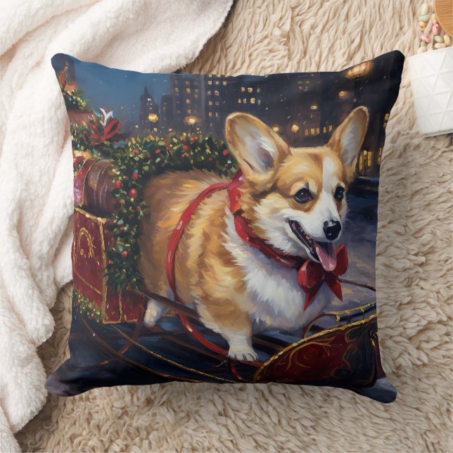 Almofada Temporada Festiva de Natal do Corgi (Cobertor)