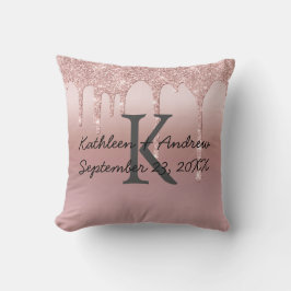 Almofada Tendência da Glitter de Coleta de Rosa Dourada de 