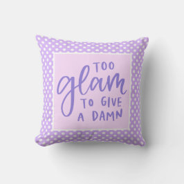 Almofada Tendência da Tipografia Girly Glam Polkadot Roxo