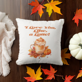 Almofada Tendência "Eu te amo, tipo, um latte"