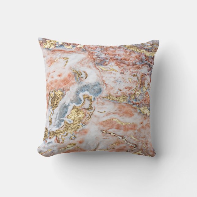 Almofada Tendência Legal da textura da pedra do mármore do  (Frente)