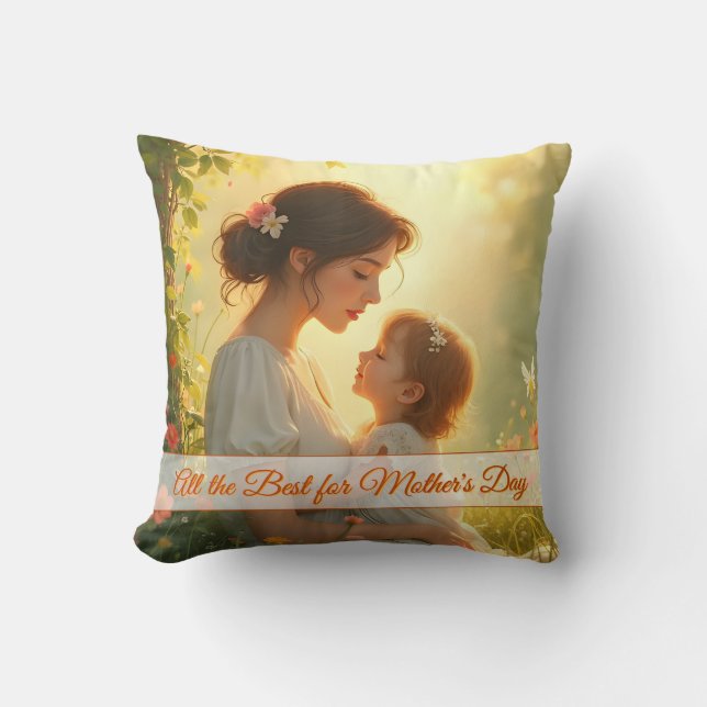 Almofada Tender Motherly Love in Blooming Light (Frente)