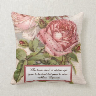 Almofada Tendo um coração aberto: Impressão cor-de-rosa 
