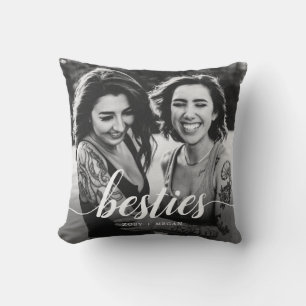 Almofada Tendy Minimalist Besties Elegant Script Photo