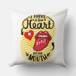 Almofada tenha uma boa boca de coração