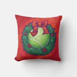 Almofada Tênis Ball in Wreath on Red