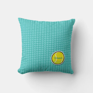 Almofada Tênis Ball Net Yellow Blue White Fan Home Decore