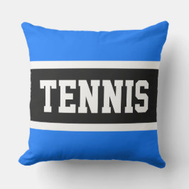 Almofada TÊNIS Esportivo 70s Brilhante Blue Black Stripes