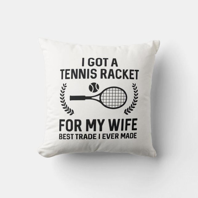Almofada Tênis Racket Para Minha Esposa (Frente)