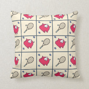 Almofada Tênis Rackets Porcos Voadores Rosa Bebês Com Asas
