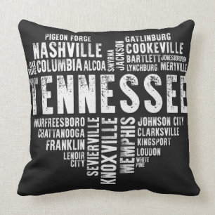 Almofada Tennessee Heart Love Knoxville Nashville Memphis