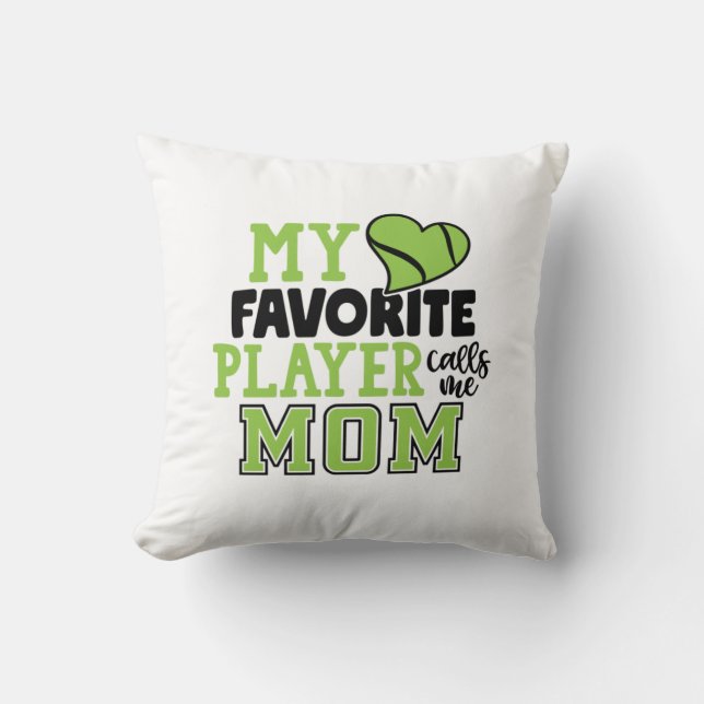 Almofada Tennis Player | My Favorite Player Calls Me Mom (Frente)