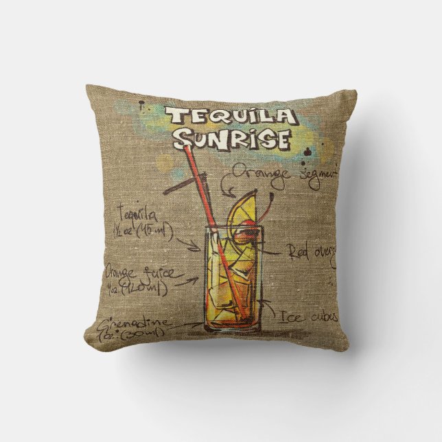 Almofada Tequila Sunrise/Bloody Mary Recebe Cushion (Frente)