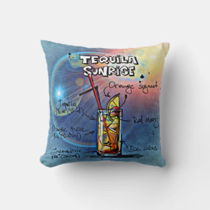 Almofada Tequila Sunrise Cocktail ( nº 7 /12 Conjunto de R