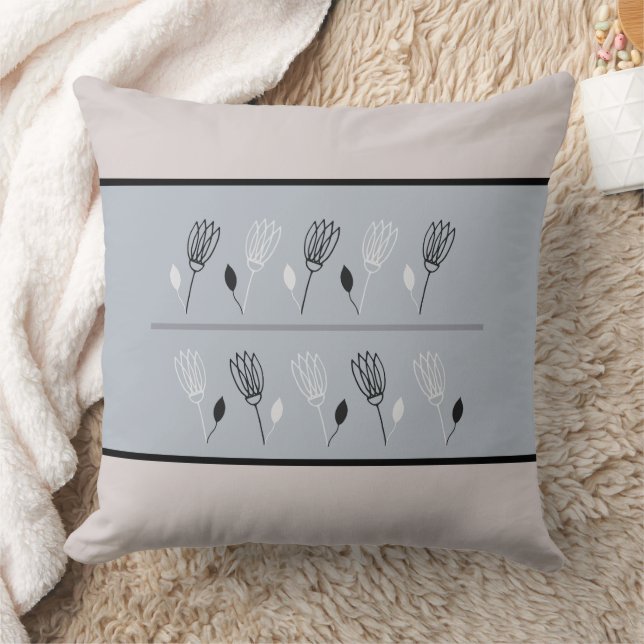 Almofada Terra Tones Floral e Folha Travesseiro decorativo  (Cobertor)