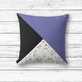 Almofada Terraço Preto Periwinkle Moderno e Tendência