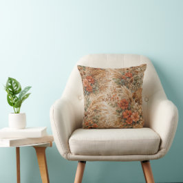 Almofada Terracota e Bege Boho Floral Harvest