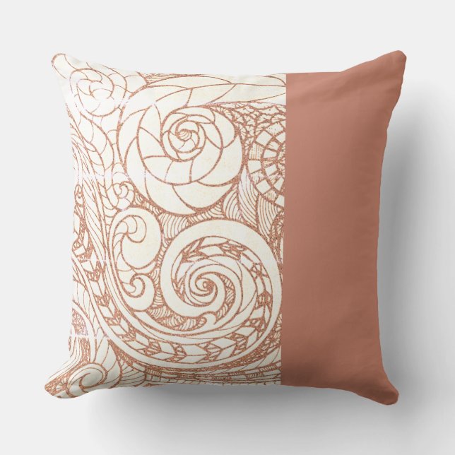 Almofada Terracotta Botanical Swirl (Frente)