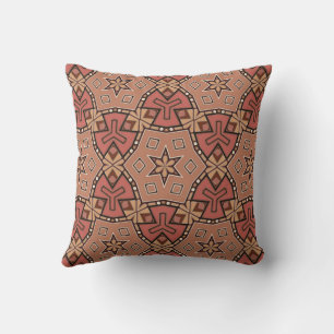 Almofada Terracotta e Tan Honeycomb - Padrão do Azulejo