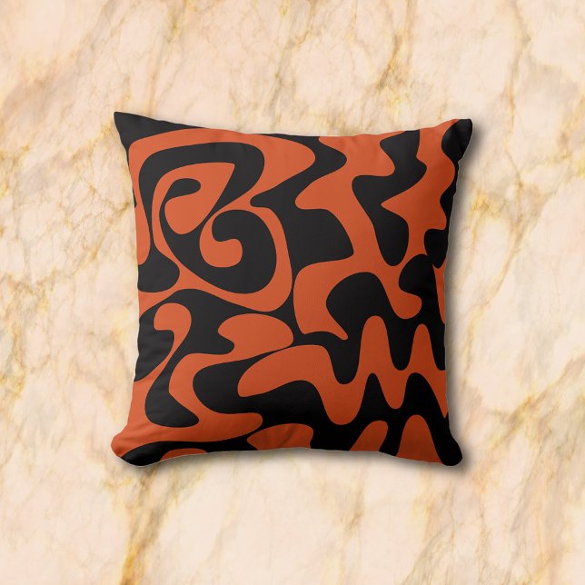 Almofada Terracotta Orange Brown E Black Decorative (Criador carregado)