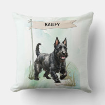 Terrier Escocês Aquarela Cachorro Personalizado