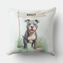 Terrier Pit Bull Aquarela Cachorro Personalizado