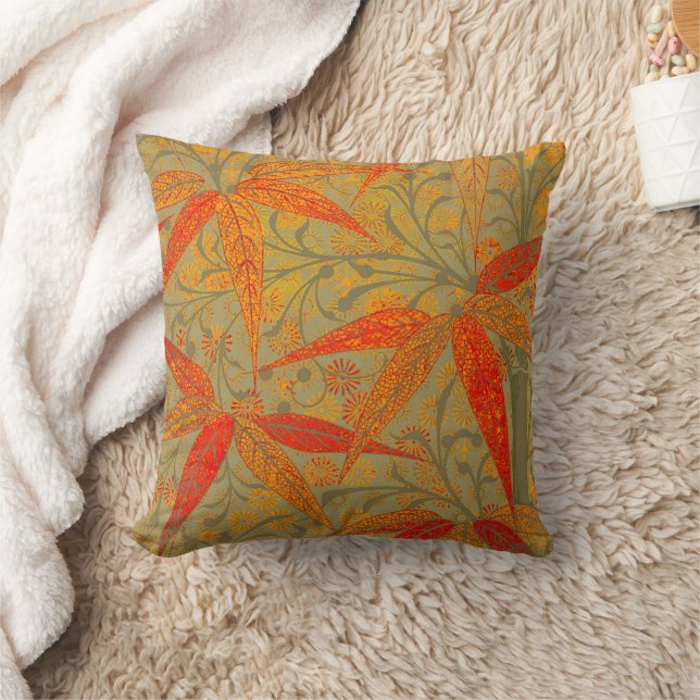 Almofada Terthy Bamboo Art Vintage Impressão Orange (Cobertor)