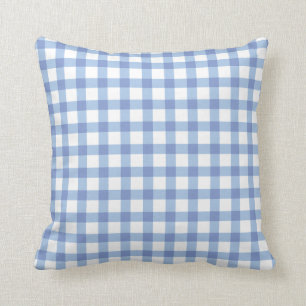 Almofada Teste padrão azul Pastel da verificação do guin