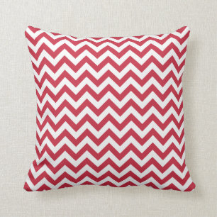 Almofada Teste padrão branco vermelho de Chevron