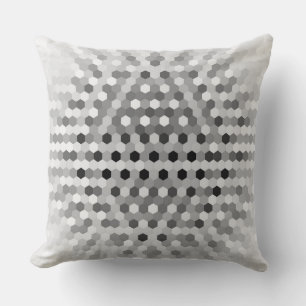 Almofada Teste padrão cinzento dos hexágonos
