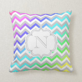 Almofada Teste padrão colorido de Chevron do inclinação do