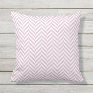 Almofada Teste padrão cor-de-rosa exterior de Herringbone