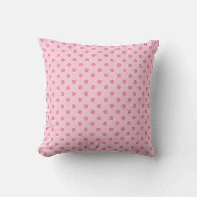 Almofada Teste padrão de bolinhas cor-de-rosa corajoso (Frente)