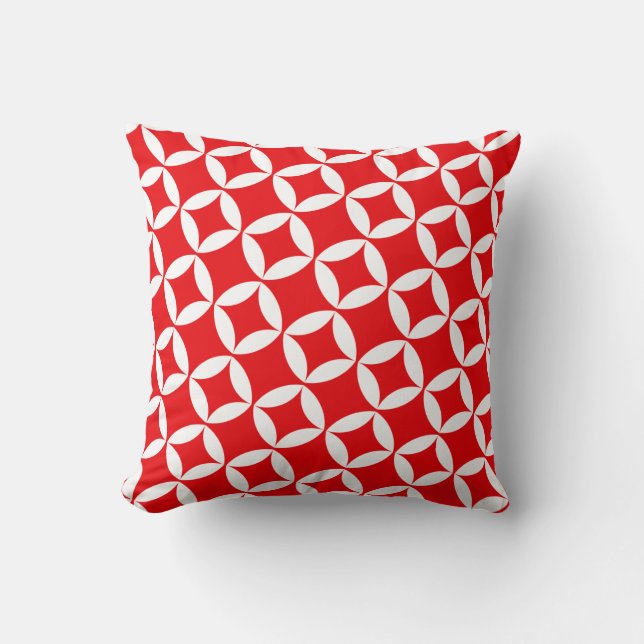 Almofada Teste padrão de estrela atômico do estilo retro no (Frente)