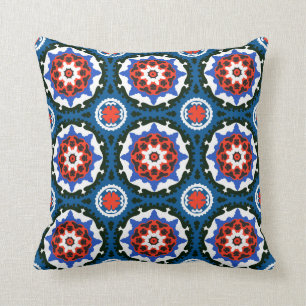 Almofada Teste padrão de Suzani com ornamento corajoso