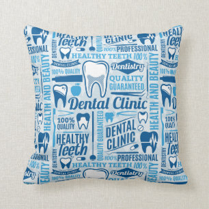 Almofada Teste padrão dental azul da clínica
