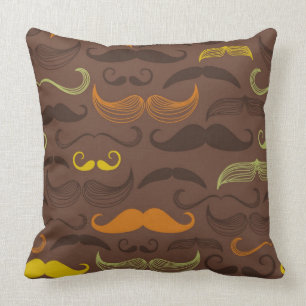 Almofada Teste padrão do bigode, estilo retro 5
